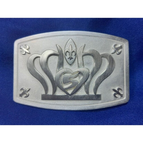 Gürtelschnalle ~ Krone des Himmels geschwungen ~ Silber rhodiniert