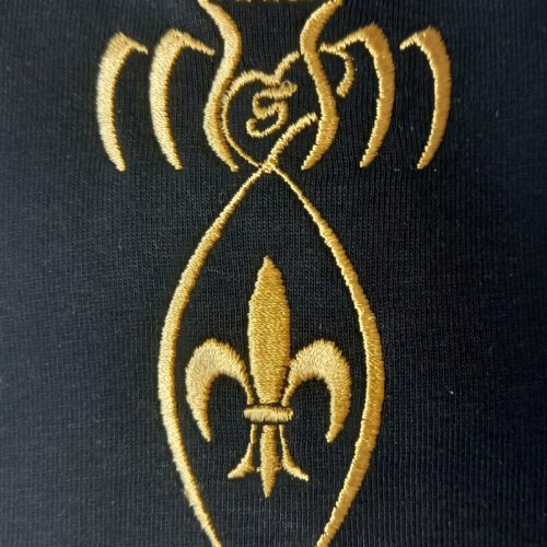 Nr.4 Brustlogo Fleur de Lis mit Krone