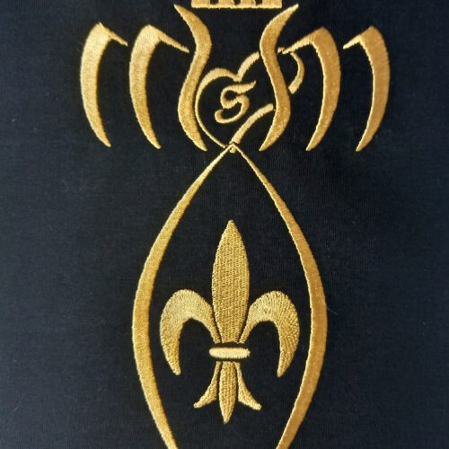 Nr.7 Rückenlogo Fleur de Lis mit Krone