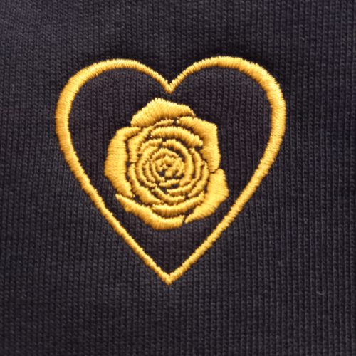 Logo Nr. 31 Brustlogo Rose in Herz